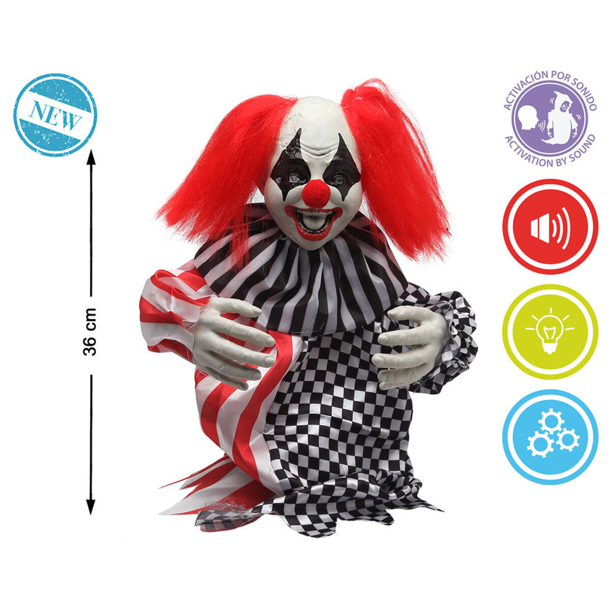 Okraski za Halloween Moški Klovn 36 cm